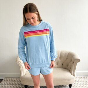 Kenzie Stripe Two Piece Set - Blue